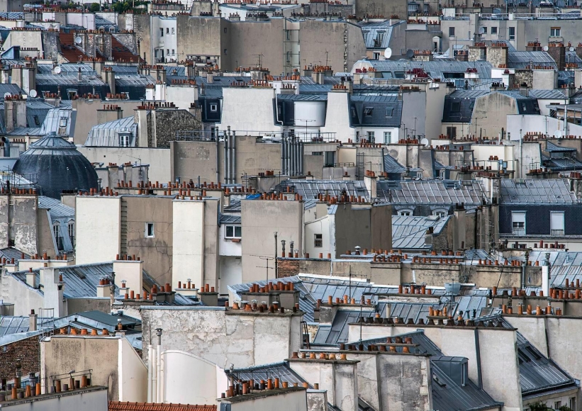 Michael Wolf - Paris Rooftops #17, 2014 Digital C-Print 48 x 68 inches ; Bruce Silverstein Gallery