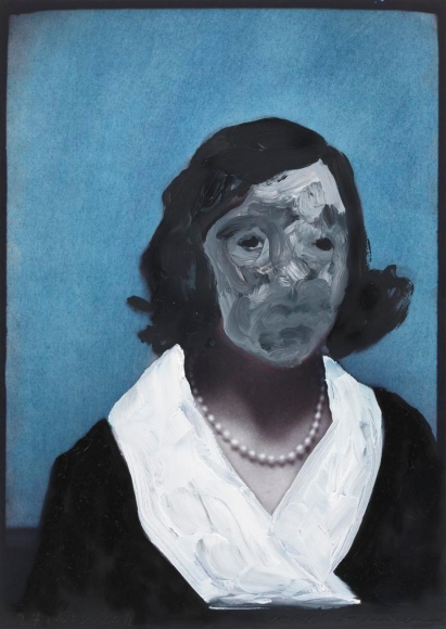 Max Neumann - Untitled, November 27, 2011 Oil on photograph | Bruce Silverstein Gallery