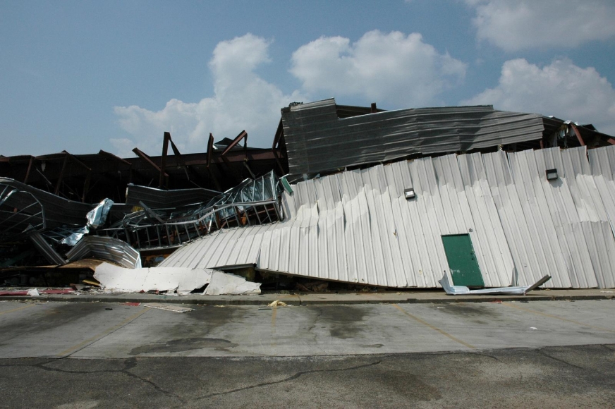 Collapsed Building, 2001-2006 Archival pigment print mounted to board 22 1/2 x 34 inches