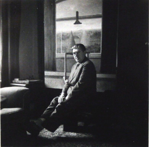 René Magritte - Self-portrait in his studio, 1955 ; Bruce Silverstein Gallery