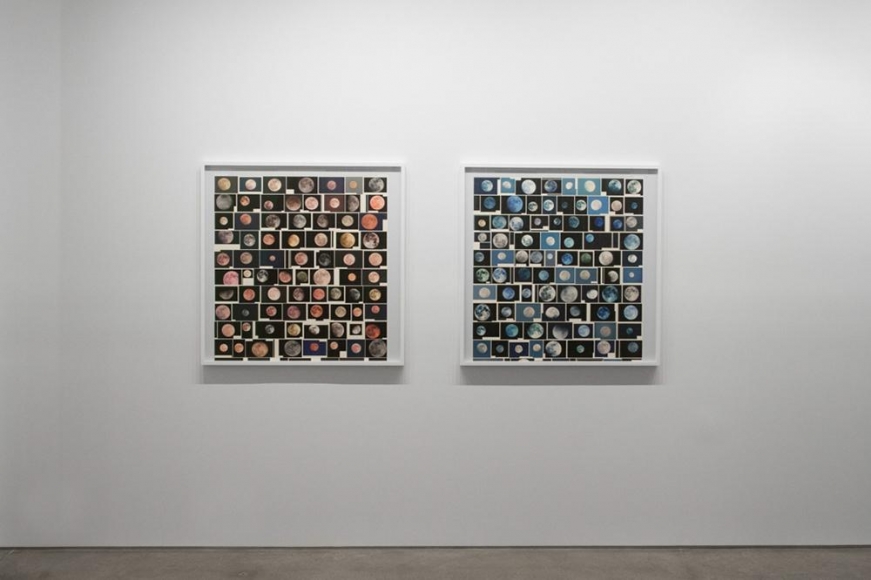 Penelope Umbrico - Installation view: Screenshot 2015-11-07 18.34.11 / Pink Filter, 2015 Screenshot 2015-11-24 18.14.32 / Blue Filter, 2015 | Bruce Silverstein Gallery