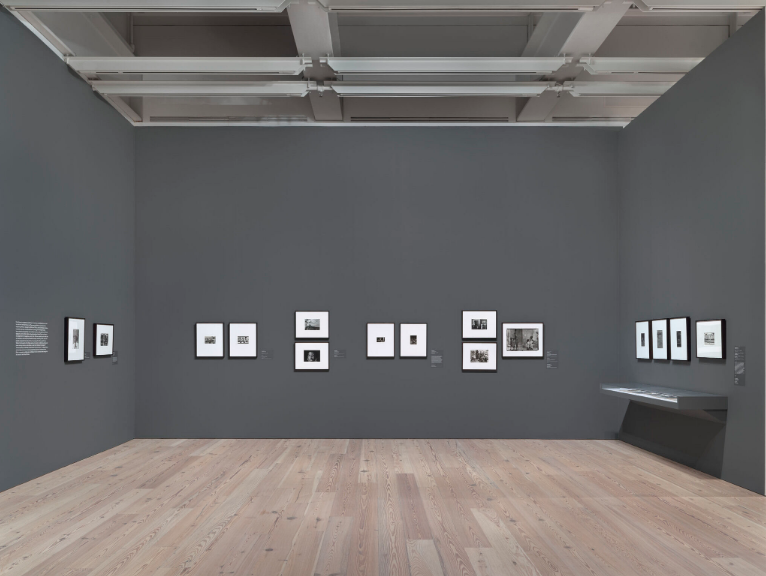 Installation view of Working Together: The Photographers of the Kamoinge Workshop (Whitney Museum of American Art, New York, November 21, 2020–March 28, 2021). From left to right: Louis H. Draper, Girl and Cuba (Philadelphia), 1968; C. Daniel Dawson, Olaifa and Egypt, 1978; Shawn Walker, Women in the Field, Cuba, 1968; Shawn Walker, Boys with Cups, Cuba, 1968; Herb Robinson, Brother & Sister, 1973; Herb Robinson, Shelly, 1965; Herb Robinson, Bus Stop, Kingston, Jamaica, 1973; Herb Robinson, Robin (Jamaica), 1973; Louis H. Draper, (Cinema Poster), Dakar Senegal, West Africa, 1978; Anthony Barboza, Fadiouth, Senegal, 1972; Ming Smith, Onlookers, Isle de Gorée, Senegal, c. 1972; James M. Mannas Jr., Bag Ladies, Matthews Ridge, Guyana, 1972; James M. Mannas Jr., Peeping Seawall Beach Boy-Sea Wall, Georgetown, Guyana, 1972; James M. Mannas Jr., Recess, Bishops All Girls High School, Georgetown, Guyana, 1973; Herman Howard, Guyana, 1970s. Photograph by Ron Amstutz