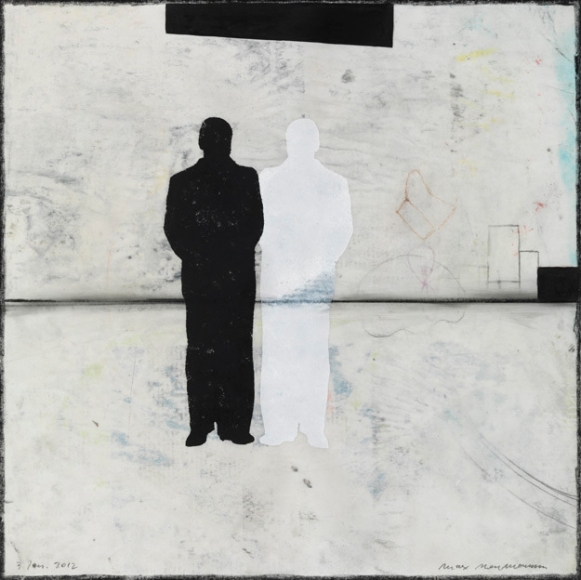 Max Neumann - Untitled, January 3, 2011 Mixed media on paper and canvas | Bruce Silverstein Gallery