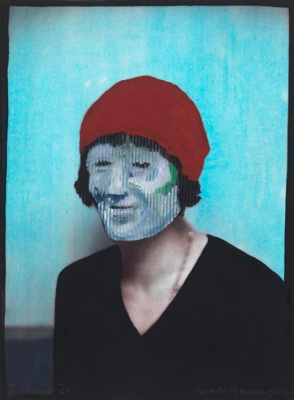 Max Neumann - Untitled, November 28, 2011 Oil on photograph | Bruce Silverstein Gallery