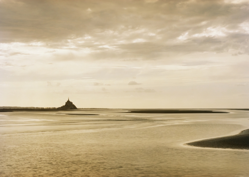 Elger Esser - Mont Saint Michel II, 2018 Directprint on silver-coated copper plate ; Bruce Silverstein Gallery