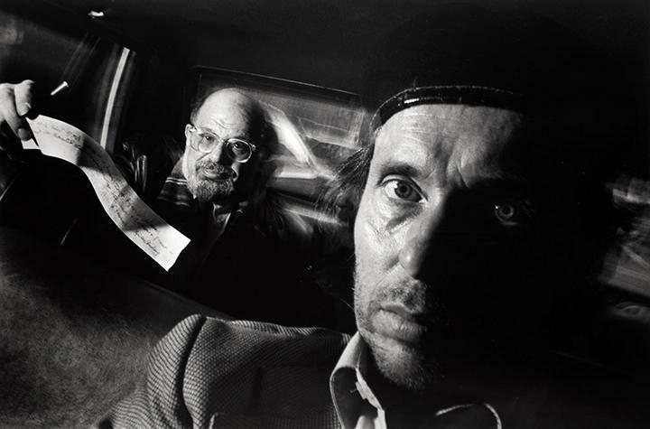 Ryan Weideman - Self-Portrait with Passenger Allen Ginsberg, 1990 Gelatin silver print 16 x 20 in. (40.64 x 50.8 cm) ; Bruce Silverstein Gallery