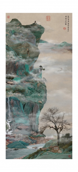 Yao Lu - Green Cliffhanger, 2009 | Bruce Silverstein Gallery