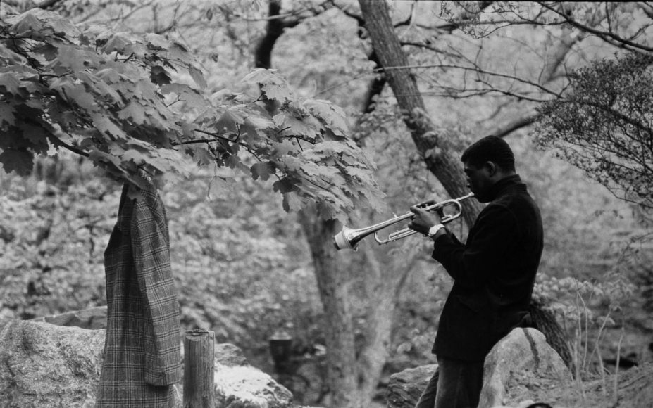 Frank Paulin - Musician Practicing, Central Park, 1956 | AIPAD 2019 | Bruce Silverstein Gallery