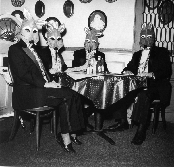 Foxes Masquerade, 1993, Gelatin silver print. 20 x 16 inches