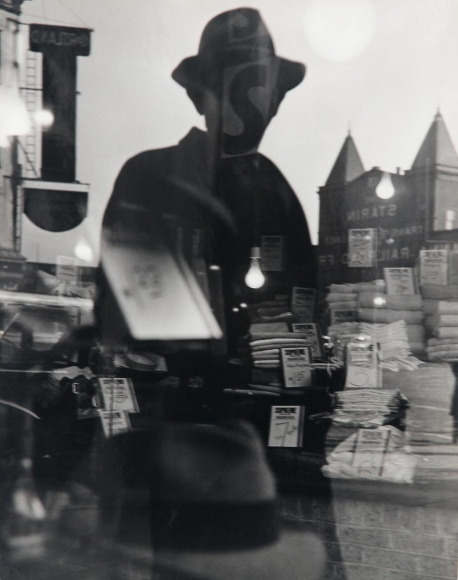 First Reflection, New York, 1939-40, Gelatin silver print, printed c. 1940. 13 1/2 x 10 3/4 inches
