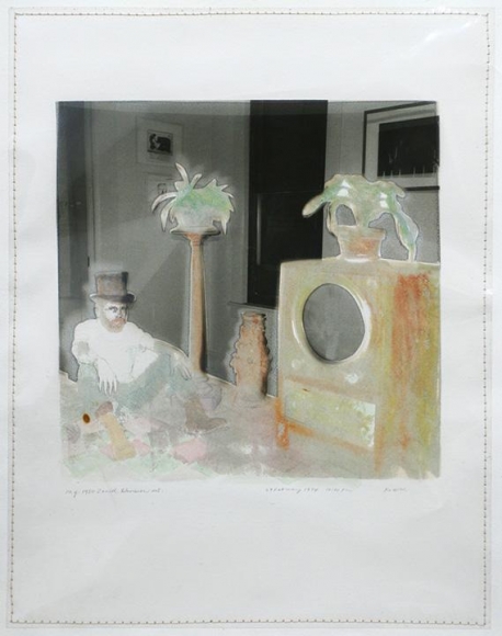My 1950 Zenith Television Set, 1974, Photo silkscreen monoprint with ink and pencil, 19 3/8 x 14 3/8 inches