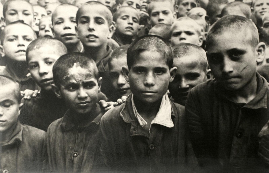 David Seymour - The Post War Years: The Children- Boys in a War Orphanage in Naples, Italy, 1948 | Bruce Silverstein Gallery