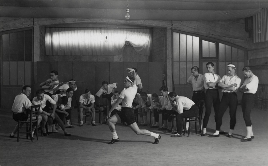 André Kertész - Dance School, Les Grisettes, Bronislava Nijinska Choreography, Paris, 1930s | AIPAD 2019 | Bruce Silverstein Gallery