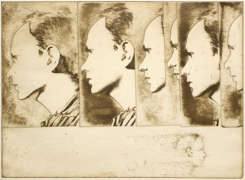 Figure in a Landscape, 2nd State, 1966, Photo-etching, 8 7/8 x 11 7/8 inches