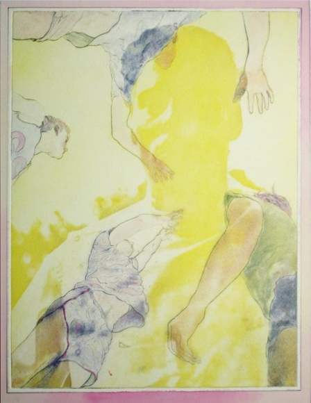 Victor, 1979, Photo-etching with pencil and watercolor, 17 x 13 1/2 inches