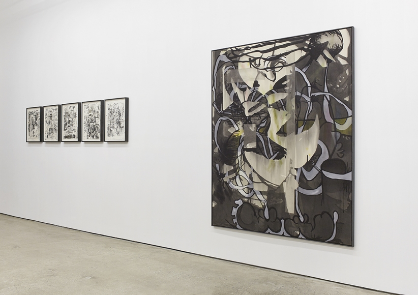 Installation View of "Osc Mix (series)", and "Pitty" (Side)