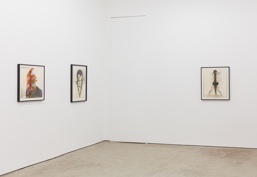 Installation View of "A..." "Ohne Titel", and "Self portrait"