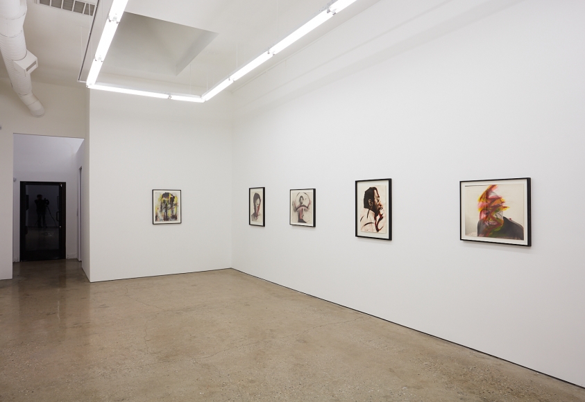Installation View of "Face Farces" (2019) facing Entrance angled to the Right