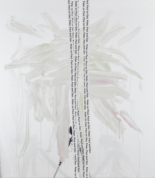 Peter Bonde Peter on Paul, 2015 Oil on mirror-foil 63 x 55.12 x 1.6 in 160 x 140 x 4 cm (PB15.001)