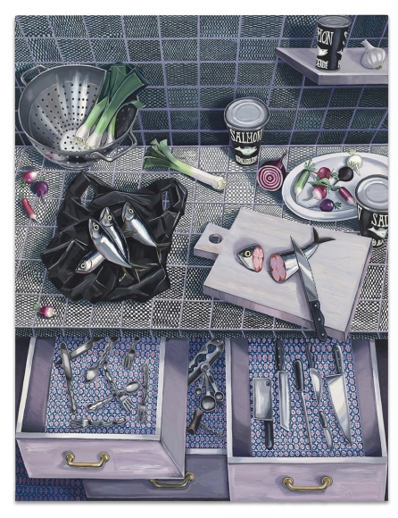 Nikki Maloof Preparation, 2020 Oil on Linen 65 x 58 in 165.1 x 147.3 cm (NMA20.008)