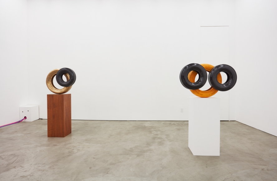 Installation View of "Good morning tiger!", and "If George Burns is Dead I Want to be Dead Too"