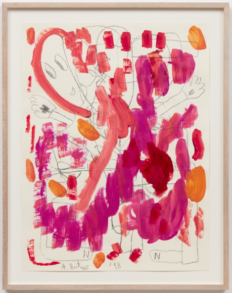 André Butzer, Untitled, 2018, Watercolor and graphite on paper, 24 x 18 in, 61 x 45.7 cm (AB18.047)