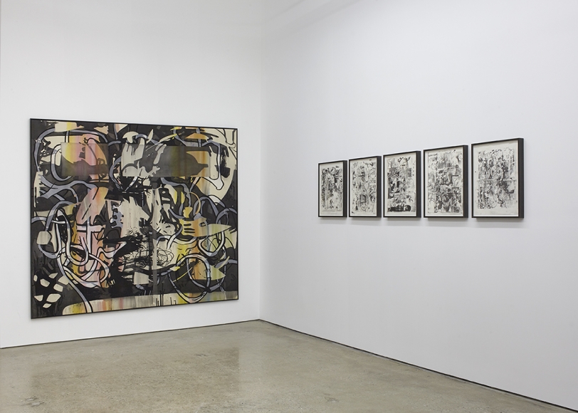 Installation View of "MYS/MOS #3" and "Osc Mix (series)"