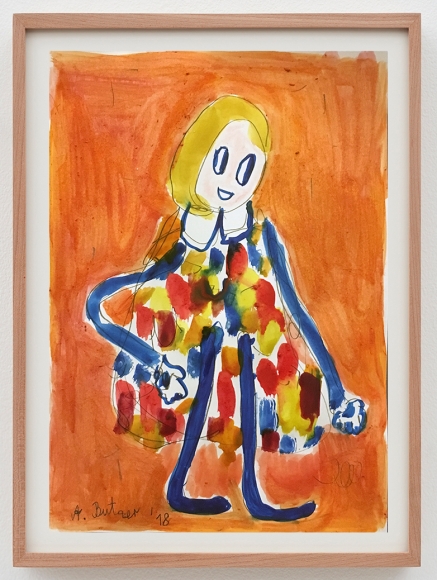 André Butzer, Untitled, 2018. Watercolor on paper, 11 3/4 x 8 1/4 in, 29.7 x 21 cm (AB18.006)