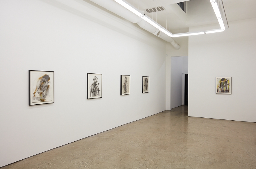 Installation View of "Body-Pose", "Siegel Sagel….", "Eine phantastische Erinnerung…..", "Stein im Hirn, Leben auf der Stirn (Face Farces)", and "Zick"