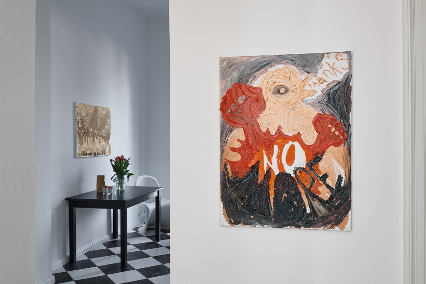 Installation view 7 of Bendix Harms: Kein Mensch-Kein Tier-Frau Grenadier (April 11-14, 2019) at Salon Nino Mier, Cologne