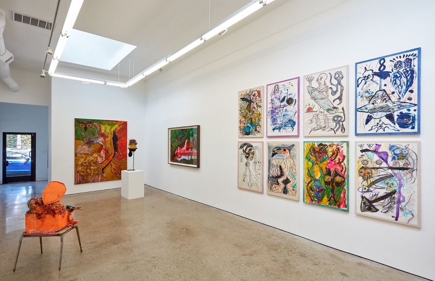 Installation View 3 of Aidas Bareikis, Kim Dorland & Bill Saylor (June 25, 2016 – August 6, 2016). Nino Mier Gallery, Los Angeles, CA