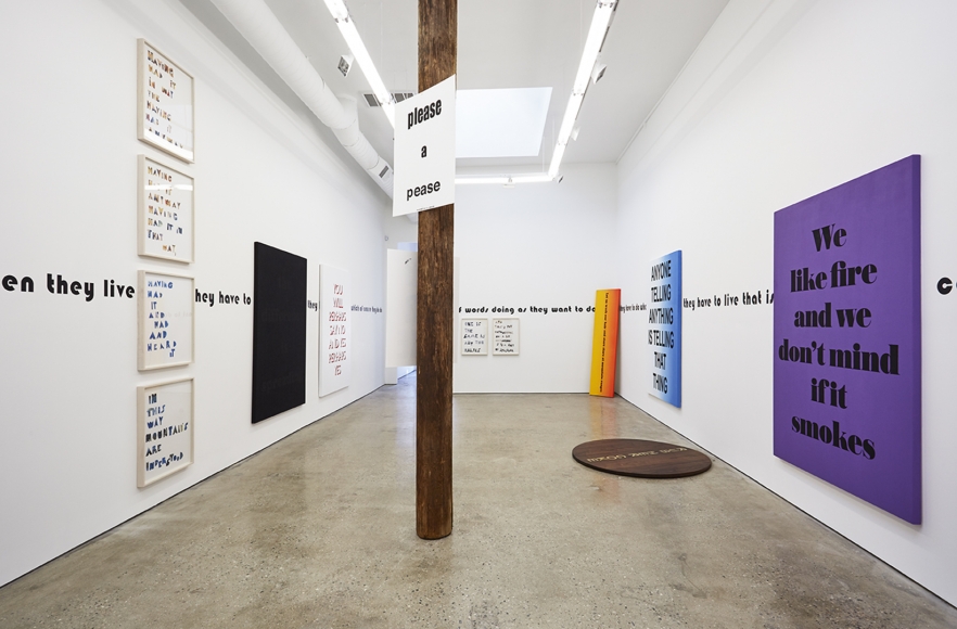 Installation View 5 of Eve Fowler the difference is spreading (May 22–July 3, 2015). Nino Mier Gallery, Los Angeles, CA