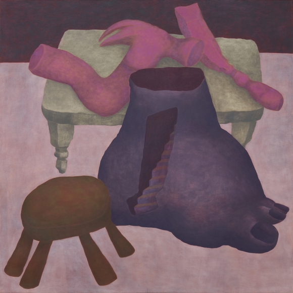 Ginny Casey, Foot Stairway, 2017, Oil on linen, 72 x 72 in, 182.9 x 182.9 cm (GC17.015)
