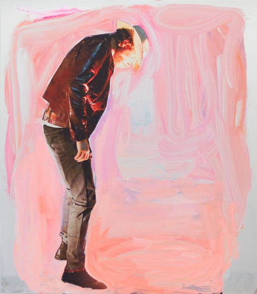 Peter Bonde, More Fucked-Up Film Production, 2016. Oil on mirror-foil, 63 x 55.12 x 1.6 in, 160 x 140 x 4 cm (PB16.007)
