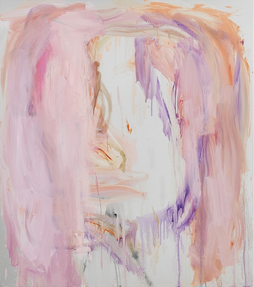 Peter Bonde, Figurine, 2016. Oil on mirror-foil, 51 x 45.48 x 1.6 in, 130 x 115 x 4 cm (PB16.009)