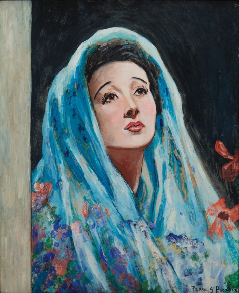 "Femme au châle bleu", ca. 1940-1944