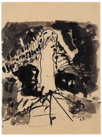 "Nightstick", 1960 Ink on paper