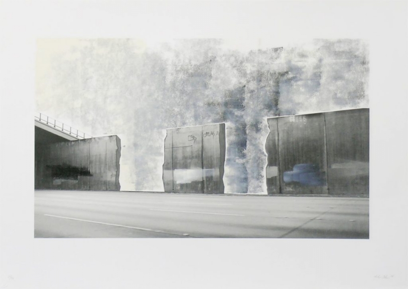 Ruben Ochoa Untitled, 2006 Lithographic monoprint with hand-painted appliqué, ed. 40, no. 21