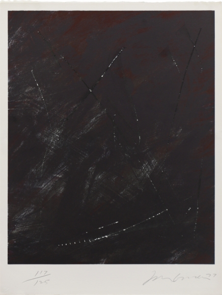 Joe Goode Untitled (Slick Watts), 1977 Lithograph with razor blade impression by artist