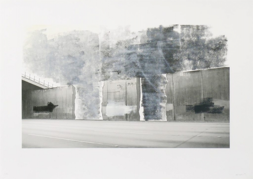 Ruben Ochoa Untitled, 2006 Lithographic monoprint with hand-painted appliqué, ed. 40, no. 26