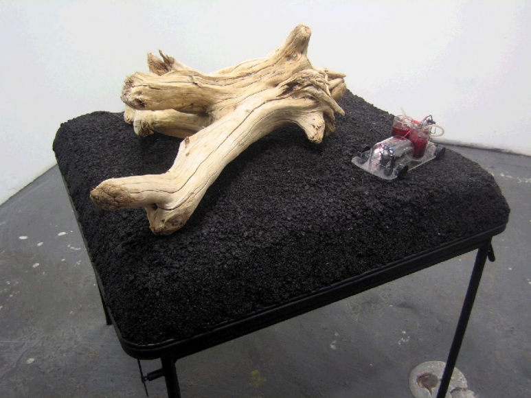 Joe Dutch, Installation and Performance in Artist's Studio, Conversation; table #1