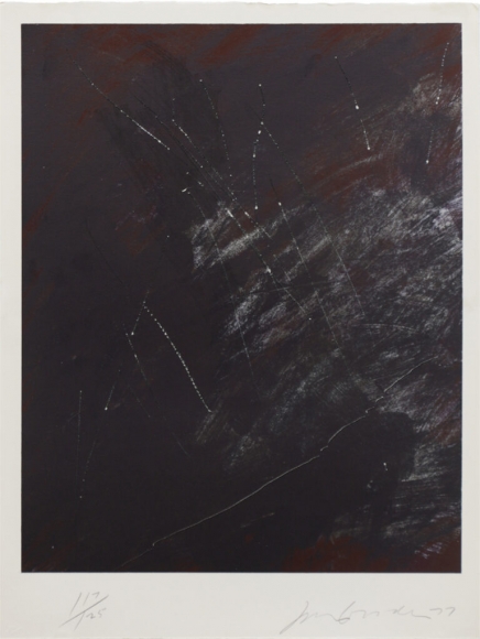 Joe Goode Untitled (Slick Watts), 1977 Lithograph with razor blade impression by artist