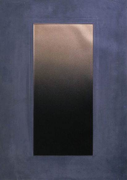 Eric Orr Red Door, 1979 Embossed lead relief on wood backing, ed. 25