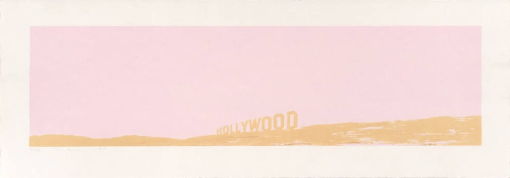 Ed Ruscha Pepto-Caviar Hollywood, 1970 Silkscreen with Pepto Bismol and caviar, ed. 50