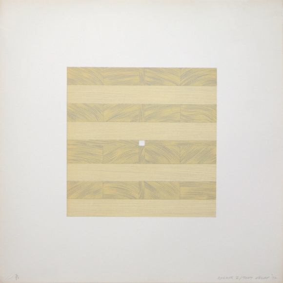 Tony Delap Karnac I, 1972 Lithograph, embossing