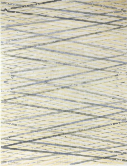 Ed Moses Wedge Series, No. 2, 1973 Single and double-sided lithography on layered Arches, Silk & A.T. tissues, ed. 50