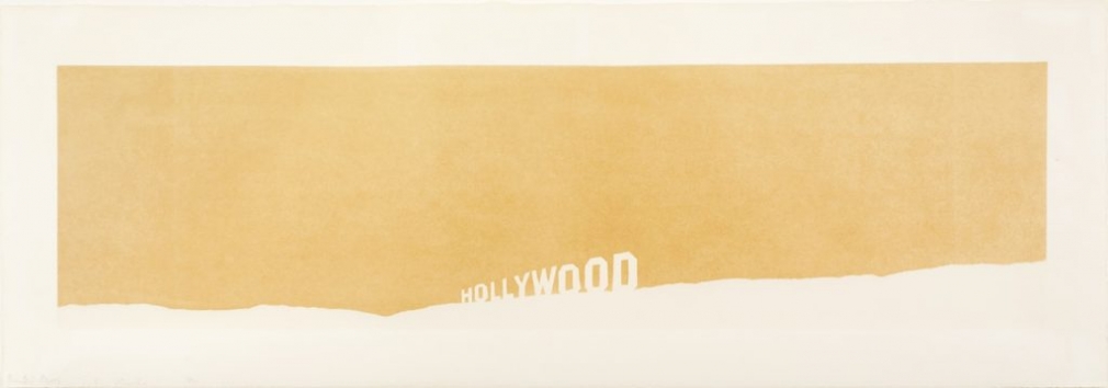 Ed Ruscha Fruit-Metrecal Hollywood, 1971 Silkscreen with grape and apricot jam and Metrecal, ed. 85