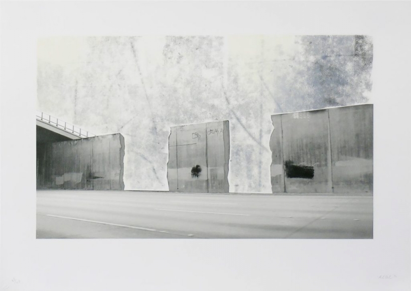 Ruben Ochoa Untitled, 2006 Lithographic monoprint with hand-painted appliqué, ed. 40, no. 30