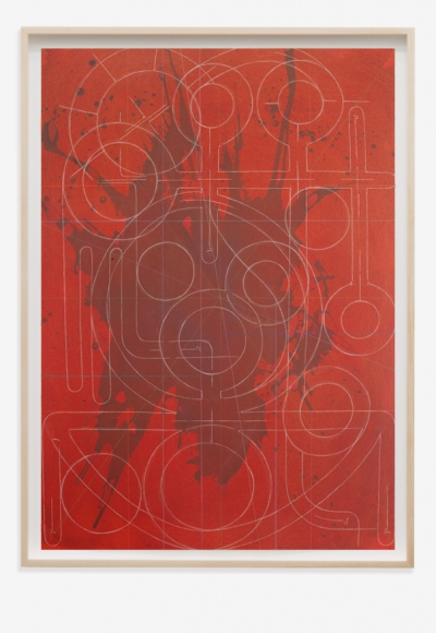 ANDREW LYGHT White Line Drawing TK-2, 2020 Expo Chicago 2021 Anna Zorina Gallery