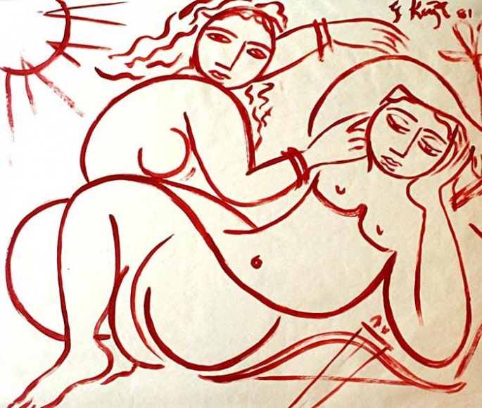 George Keyt TWO LOVERS